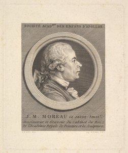 Portrait of Jean-Michel Moreau by Augustin de Saint Aubin
