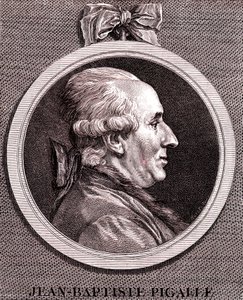 Jean Baptiste Pigalle by Augustin de Saint Aubin