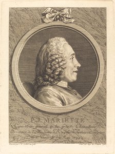 Pierre-Jean Mariette by Augustin de Saint Aubin after Charles Nicolas Cochin II