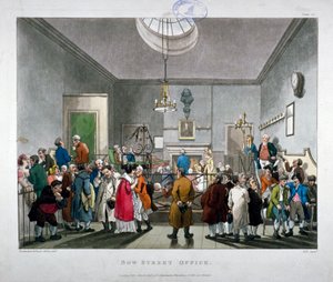 Bow Street Police Court, Westminster, London, 1808 by Augustus Charles Pugin, Thomas Rowlandson