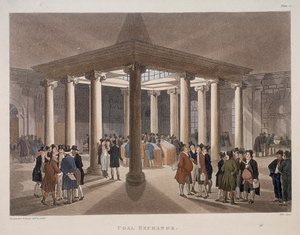 Coal Exchange, London by Augustus Charles Pugin, Thomas Rowlandson
