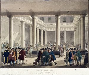 Corn Exchange, London by Augustus Charles Pugin, Thomas Rowlandson