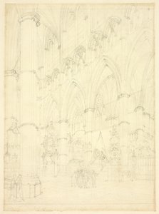 North Aisle, Westminster Abbey by Augustus Charles Pugin