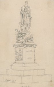 Statue of Frances, Duke of Bedford, in Russell Square, London by Augustus Charles Pugin
