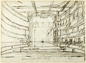 Study for Covent Garden Theatre, from Microcosm of London