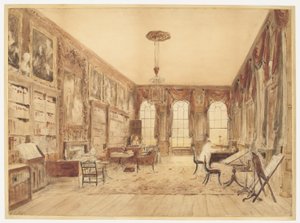 The Interior of the Library at Cassiobury