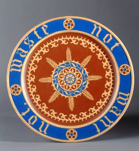 Bread plate, manufactured by Minton and Company by Augustus Welby Northmore Pugin