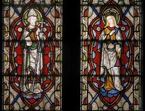 St. John of Beverley & St. Elizabeth of Hungary (detail) by Augustus Welby Northmore Pugin