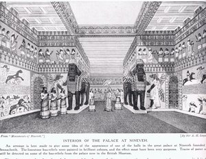 Interior of the Palace of Nineveh, Illustration from 