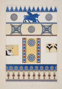Painted Ornaments from Nimroud, from Monuments of Nineveh by Austen Henry Layard
