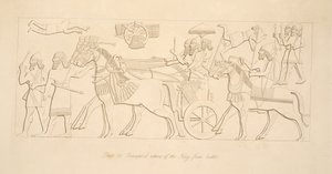 Triumphal return of the King from battle, from Monuments of Nineveh