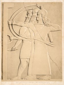 Two archers and a Shieldbearer, from Monuments of Nineveh