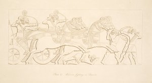 Warriors fighting in Chariots, from Monuments of Nineveh