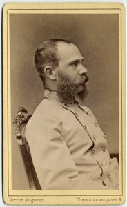 Portrait of The Emperor Francois Joseph of Austria (1830-1916) and King of Hungary (1867-1916), from the house of Habsburg-Lorraine. Photograph of the Victor Angerer workshop in Vienna.