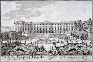 Garden front of the Palace of the Prince of Trauthson, Vienna c.1719 by Austrian School