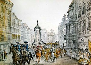 Imperial cortège in the Graben, Vienna, early 19th century
