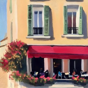 European Cafe Blossoms by Avanesova Elena