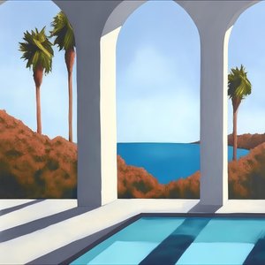 Landscape of Palm Trees