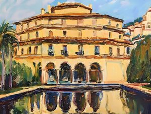 Mediterranean Villa Reflection