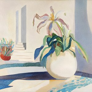 Potted Lily and Steps