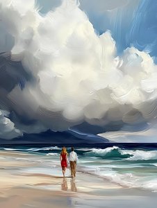 Romantic Beach Stroll