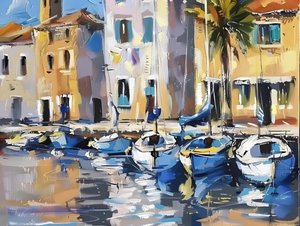 Vibrant Coastal Harbor