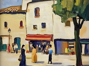 Vibrant European Street Scene