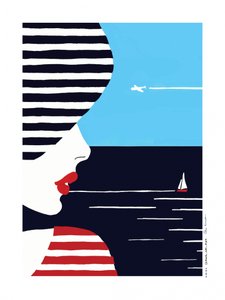 Woman Gazing At Sea by Awol Art Alex