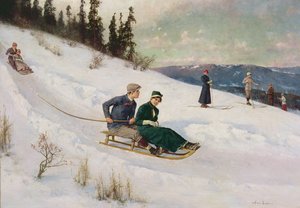 Sledge Riding and Skiing by Axel Hjalmar Ender