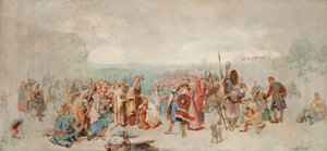 The Baptism of Olof Skötkonung in Husaby by Sigfrid of Sweden by Axel Kulle