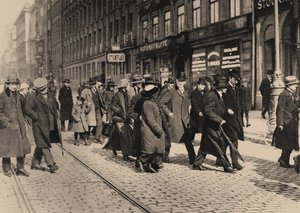 Lenin in Stockholm with Ture Nerman and Carl Lindhagen on 13 April 1917, 1917