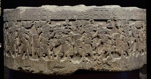 The Stone of Tizoc (c.1481-86) or Temalacatl, 1325-1521