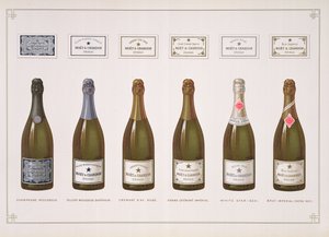 Types of Champagne and Sparkling wine, from La France Vinicole, published by Moet & Chandon, Epernay