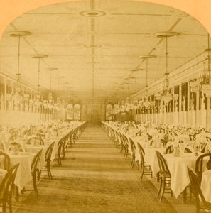 Dining Hall, Grand Union Hotel, Saratoga, Largest Dining Hall in the World
