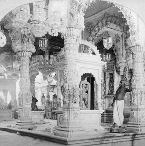 Interior of the temple of Babulnath, Bombay, India