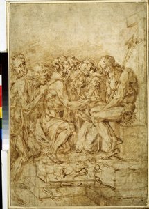 Christ with Symbols of Passions Attended by Seven Figures by Baccio Bandinelli