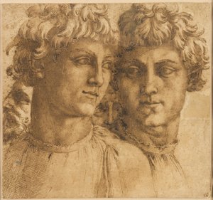 Two Studies of the Head of a Youth by Baccio Bandinelli