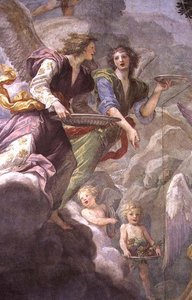 Christ served by Angels (detail)