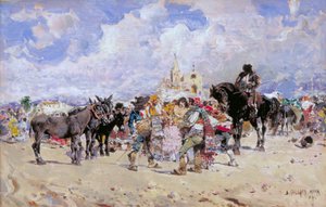 The Market Place, Granada, c1869-1902 by Baldomer Galofre Gimenez