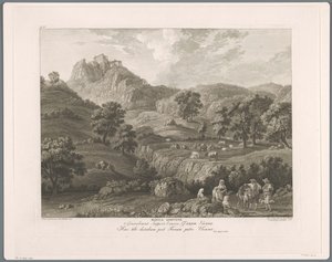 View of Roccagiovine (Suite of Six Views of the Environs of Rome) by Balthasar Anton Dunker