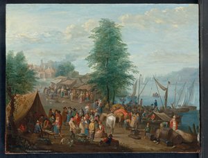 The Fish Market by Balthasar Beschey