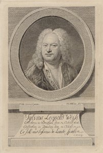 Portrait of Sylvius Leopold Weiss by Balthasar Denner