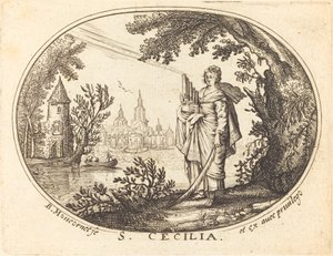 Saint Cecilia in a Landscape by Balthasar Moncornet