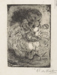 Portrait of H.W. Mouton as a Baby by Barbara Elisabeth van Houten (signed by artist)