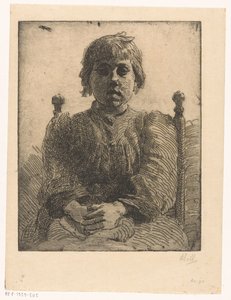 Portrait of an Unknown Girl by Barbara Elisabeth van Houten (signed by artist)