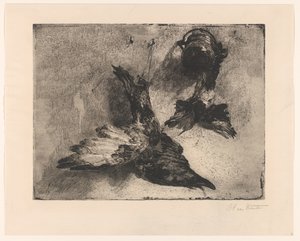 Two Hanging Dead Birds by Barbara Elisabeth van Houten (signed by artist)