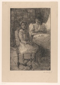 Two Women at a Table by Barbara Elisabeth van Houten (signed by artist)