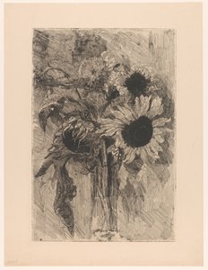 Sunflowers in a Vase by Barbara Elisabeth van Houten (signed by artist)