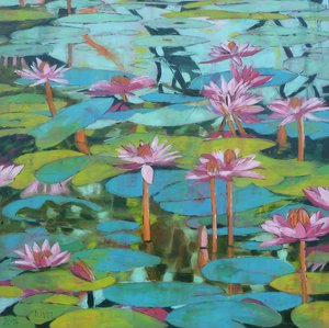 Vibrant Water Lilies