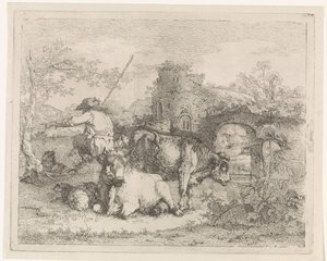 Shepherd with His Flock